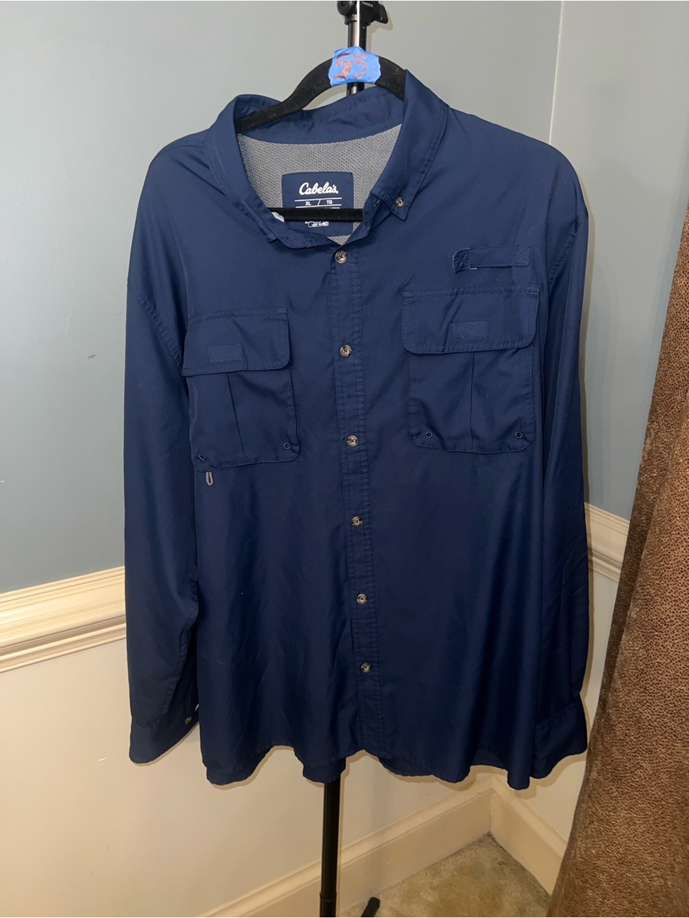 Cabela's Blue Men's Button-Up Outdoor Shirt
